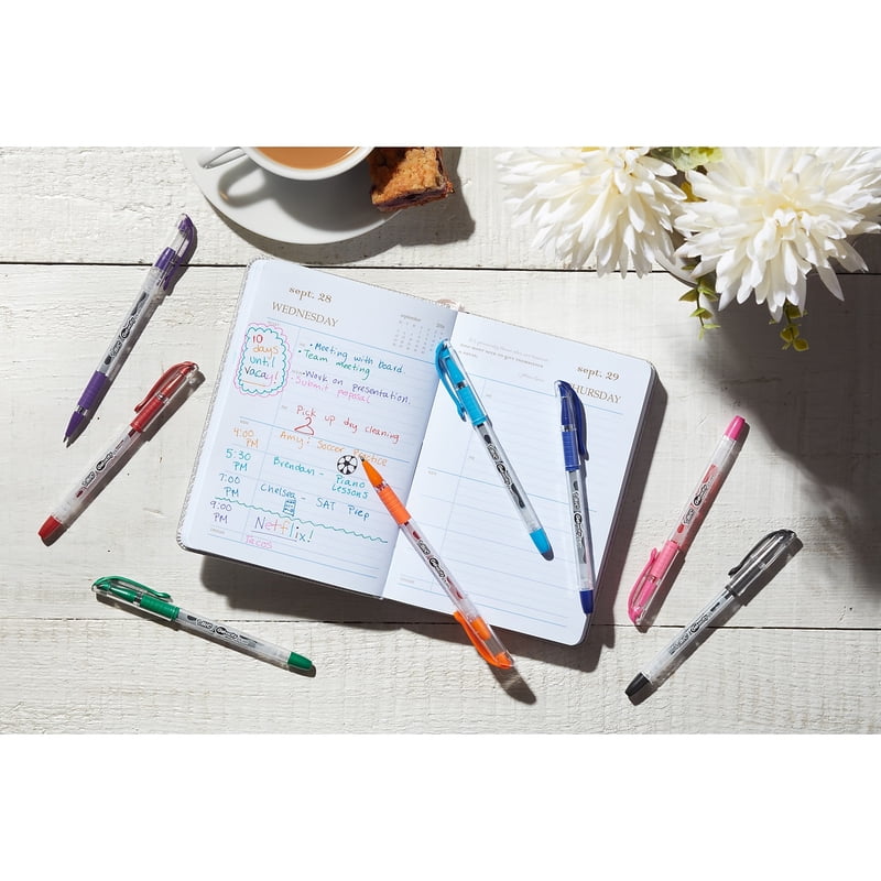 Gel Pen Set - 14 Assorted Medium Point Gel Pens for Writing and Doodling
