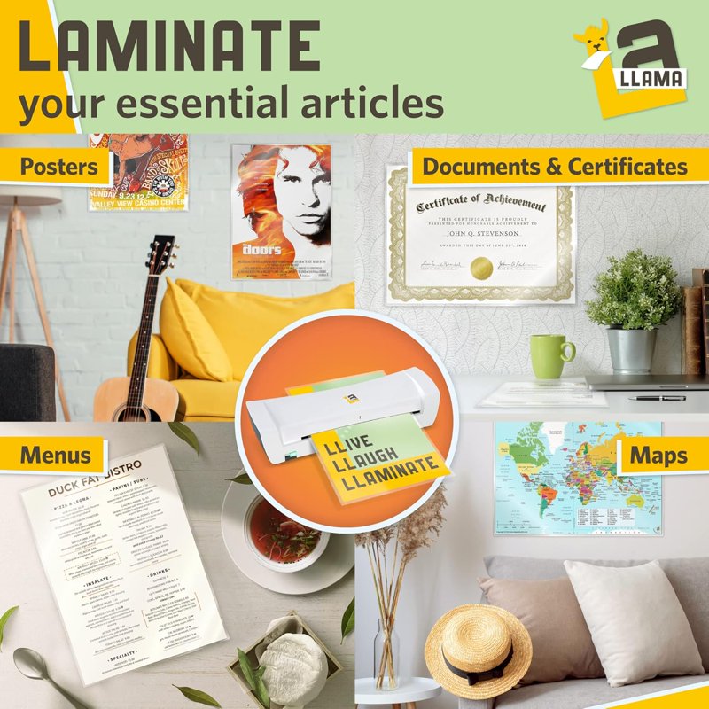 Large Laminating Pouches 11.5 x 17.5 Inches, 3 Mil Glossy Finish, Pack of 20