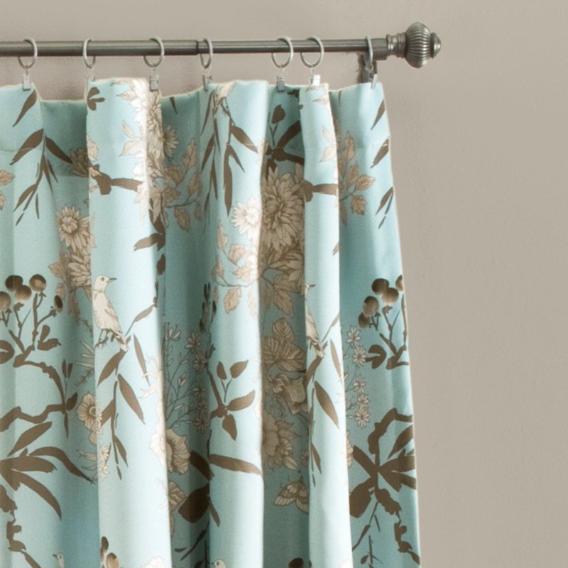 Botanical Garden Panel Set - Room Darkening Curtains with Floral Pattern
