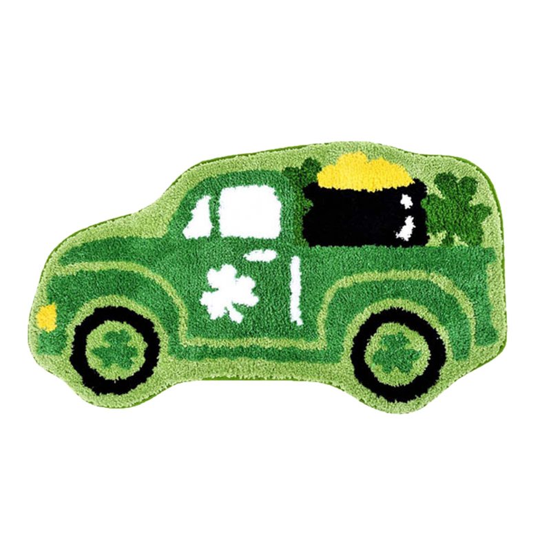 St. Patrick's Day Welcome Doormat - Indoor Outdoor Green Front Porch Rug