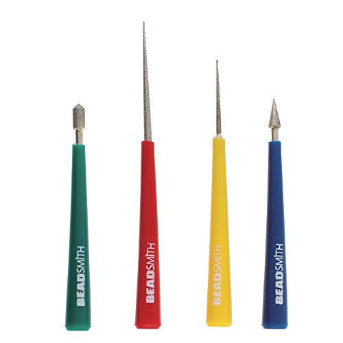 Bead Reamer Set of 4 for Jewelry Making - Stone, Glass, Ceramic Beads