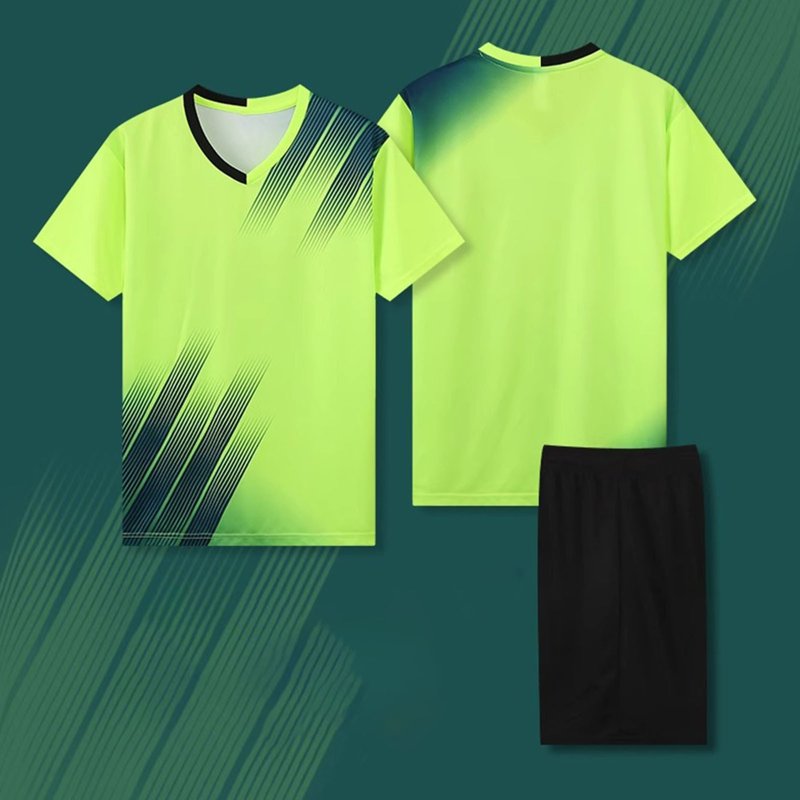 Green 13 Years Boys Soccer Jersey Set Shirt and Shorts - 2 Pack