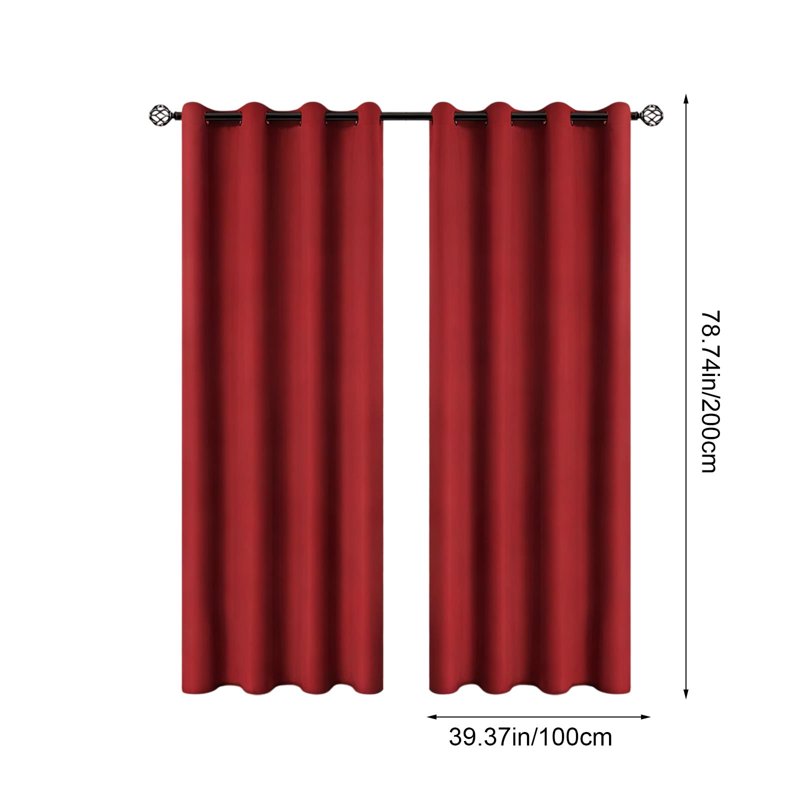 Blackout Thermal Insulated Curtain for Bedroom Full Light Block & Noise Reduction