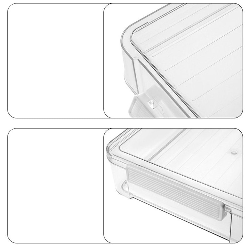 A4 Document Storage Box Office File Organizer Stackable Clear Plastic