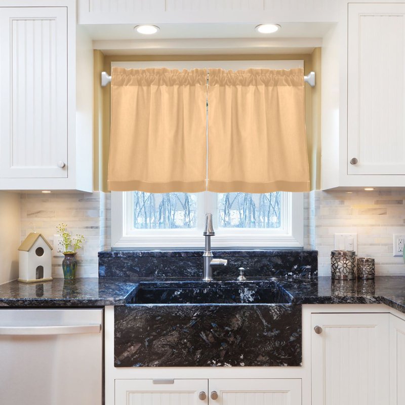 Light Filtering Tier Curtains Set - 2 Panels, Patchwork & Symmetrical Styles