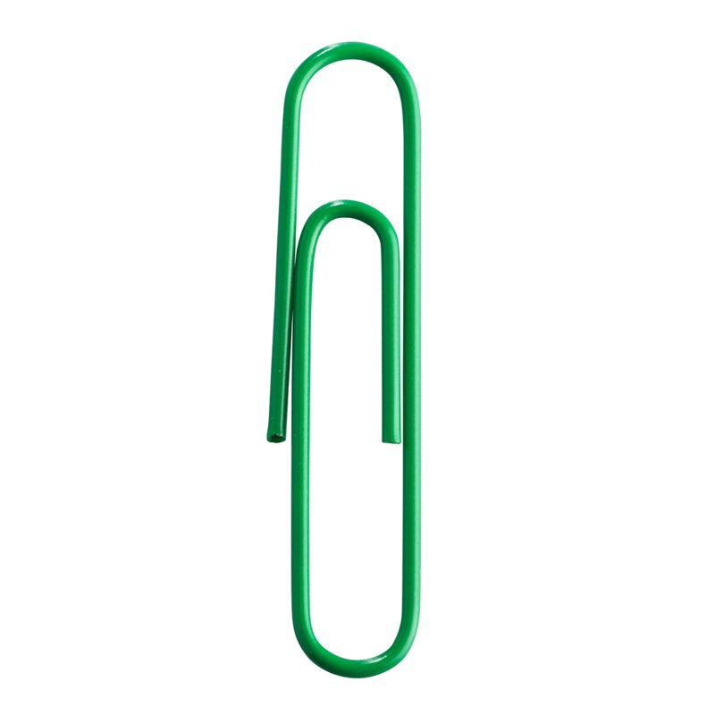 Large Green Jumbo Paper Clips 75-Pack for Office & School Organization