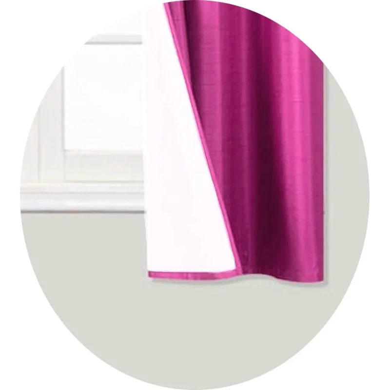 Short Window Curtain Set with Foam Backing Grommet Panels - 28x36 Inches