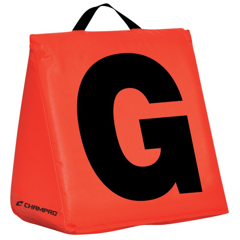 Weighted Football Yard Markers Set for Practice and Games - 13x13 Inch, Highly Visible Orange with Black Numbers