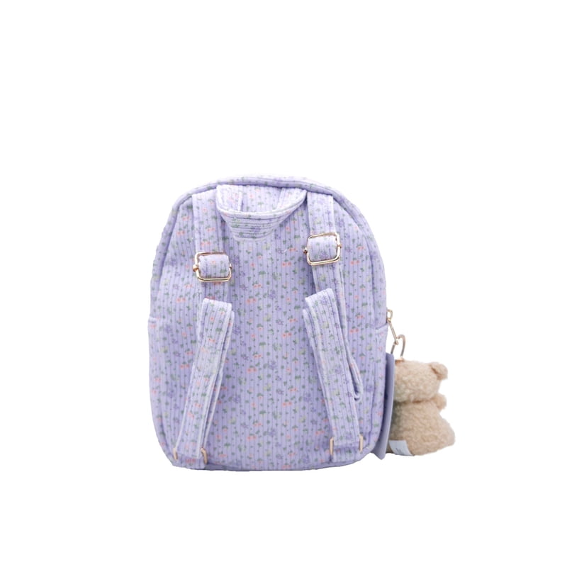 Girls Mini Backpack with Keychain - Floral Lavender & All Variants