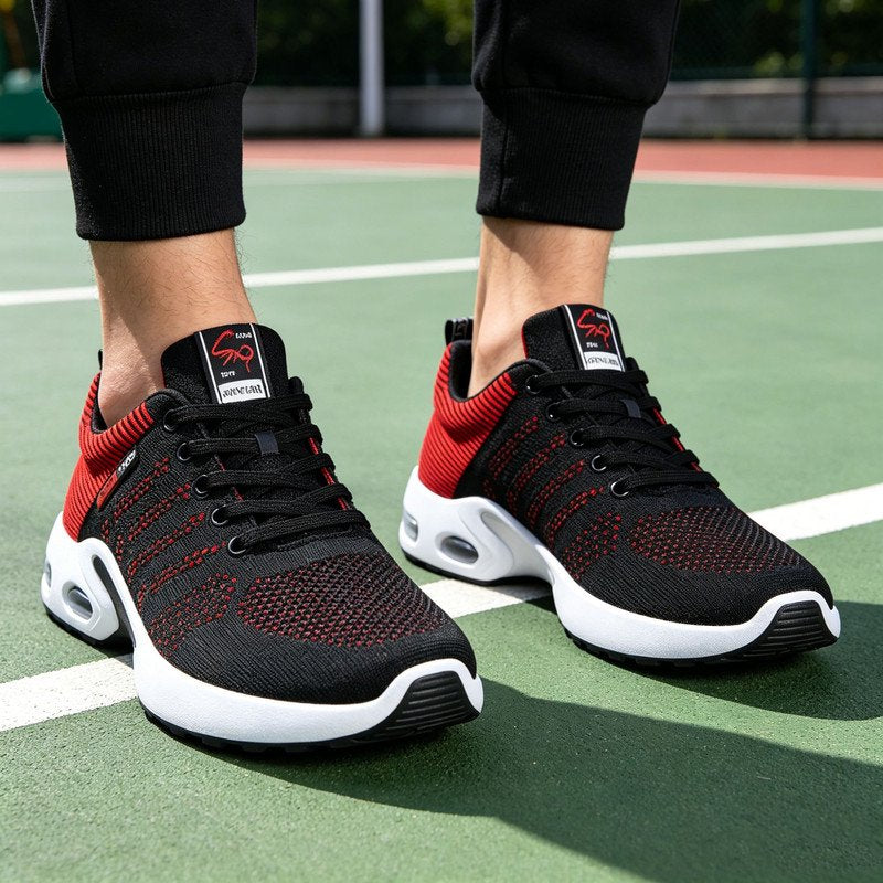 Men's Lightweight Breathable Athletic Sneakers with Arch Support - Gym & Running Shoes