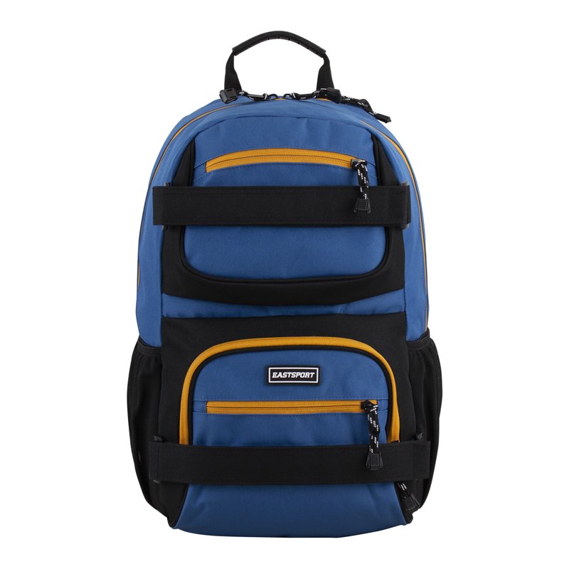 Unisex Skatepark Backpack with Skateboard Straps - Durable Polyester, Multiple Compartments