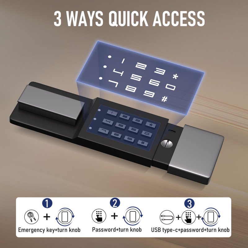 Digital Safe Box with Key Hook & Adjustable Shelves - High Security Cabinet