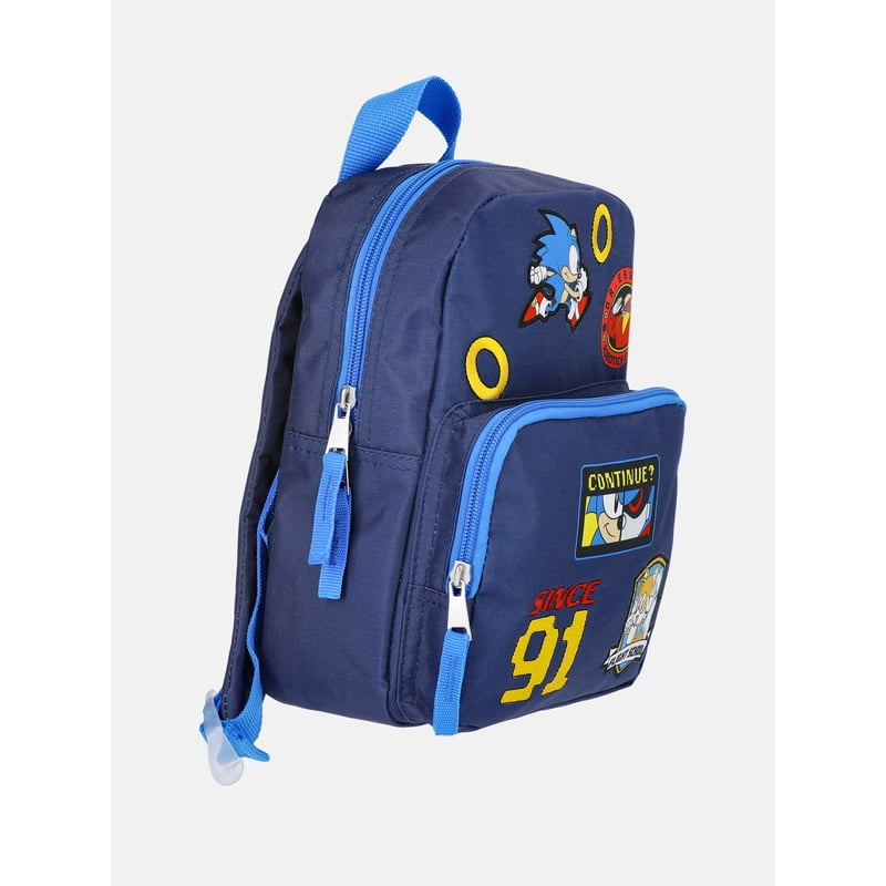 Kids Sonic the Hedgehog 10-Inch Mini Backpack with Patches and Graphics