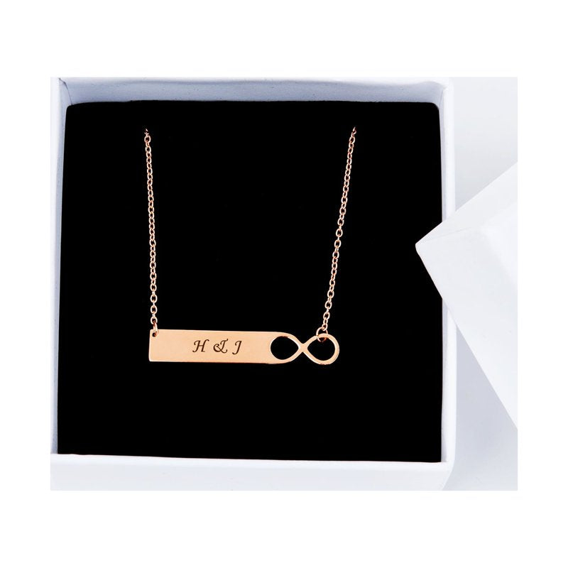 Personalized Infinity Name Necklace for Women - Rose Gold, Silver, Gold