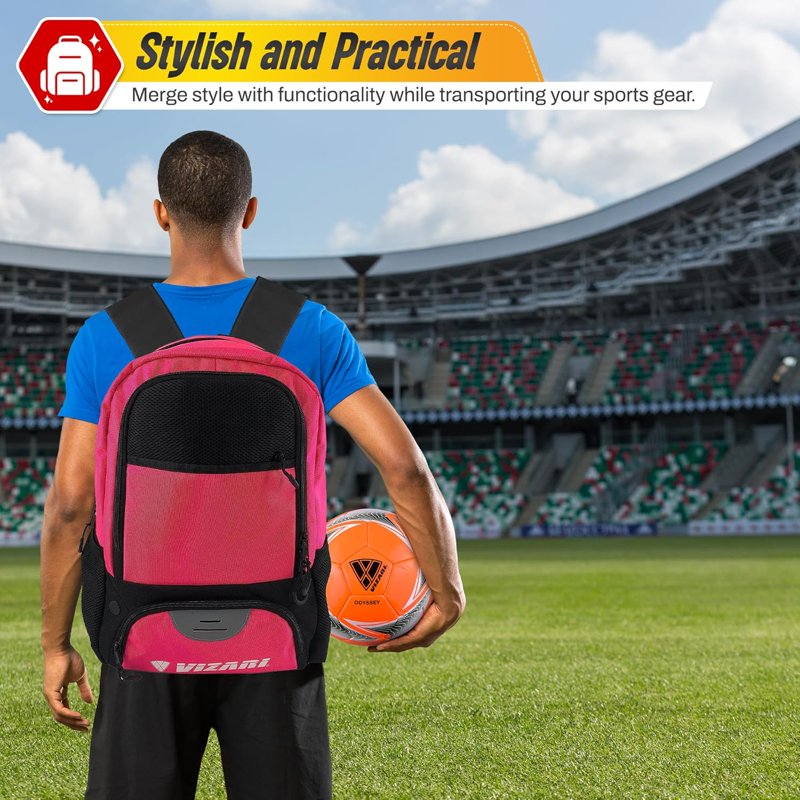 Soccer Backpack with Multiple Compartments for Kids & Adults - Durable Sports Bag