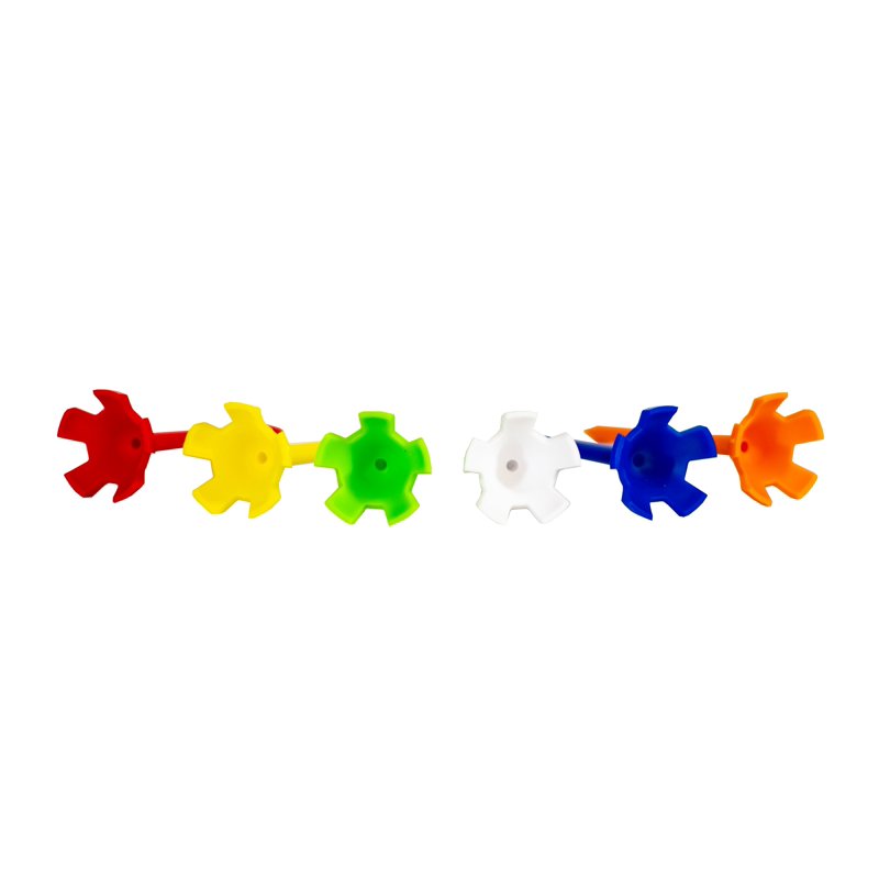 Multi-Color Plastic Golf Tees 3 1/4 Inch - Pack of 6, Durable & Extra-Wide