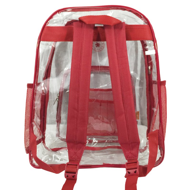 Heavy Duty Clear PVC Backpack Unisex School & Travel Bag 17"