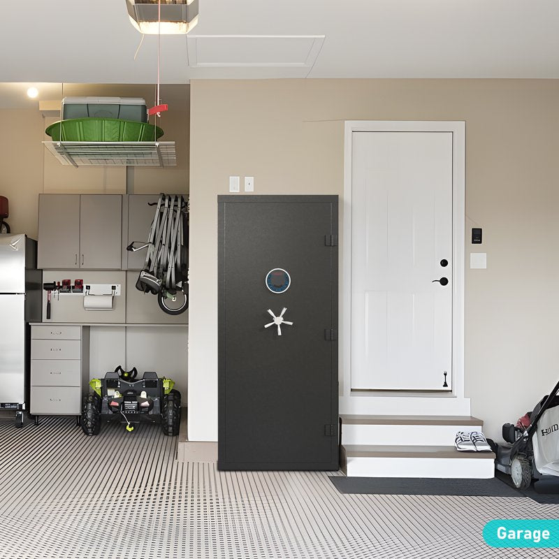 Large Gun Safe for Home with Adjustable Shelves & Quick Access Locking