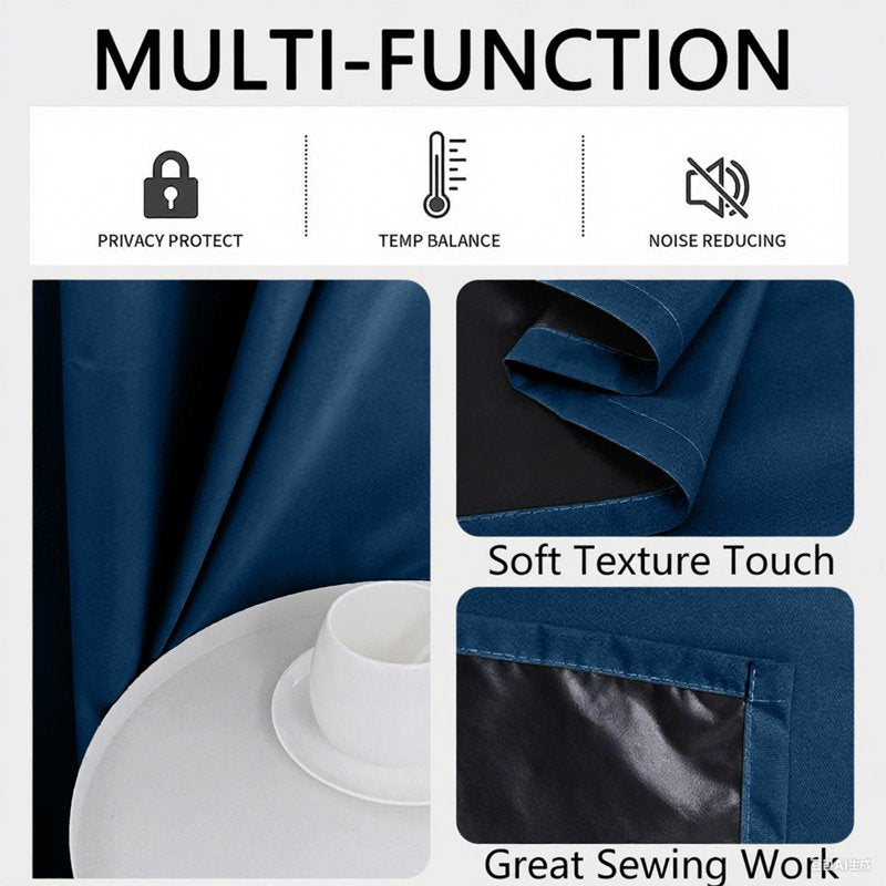 Blackout Grommet Curtain with Thermal Insulation - Light Blocking, Noise Reducing, Energy Efficient Window Drapes