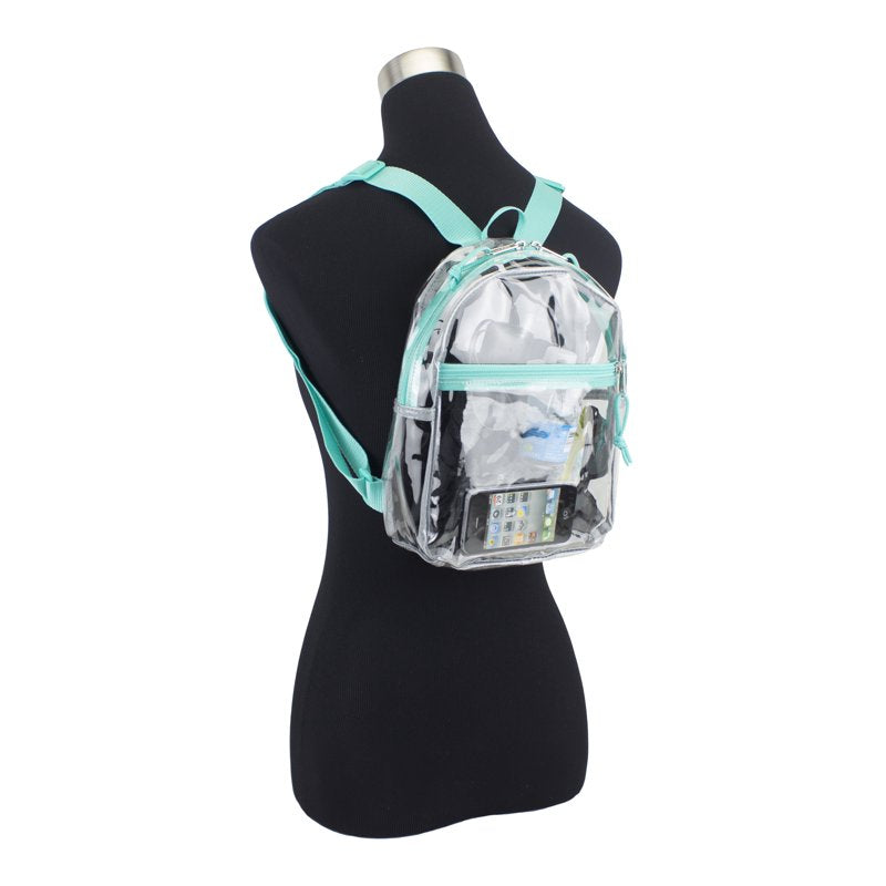 Unisex Clear Mini Backpack - Lightweight Transparent School & Sports Bag