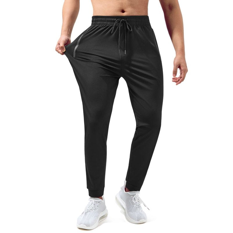 Men's Slim Fit Joggers with Zipper Pockets for Gym & Activewear