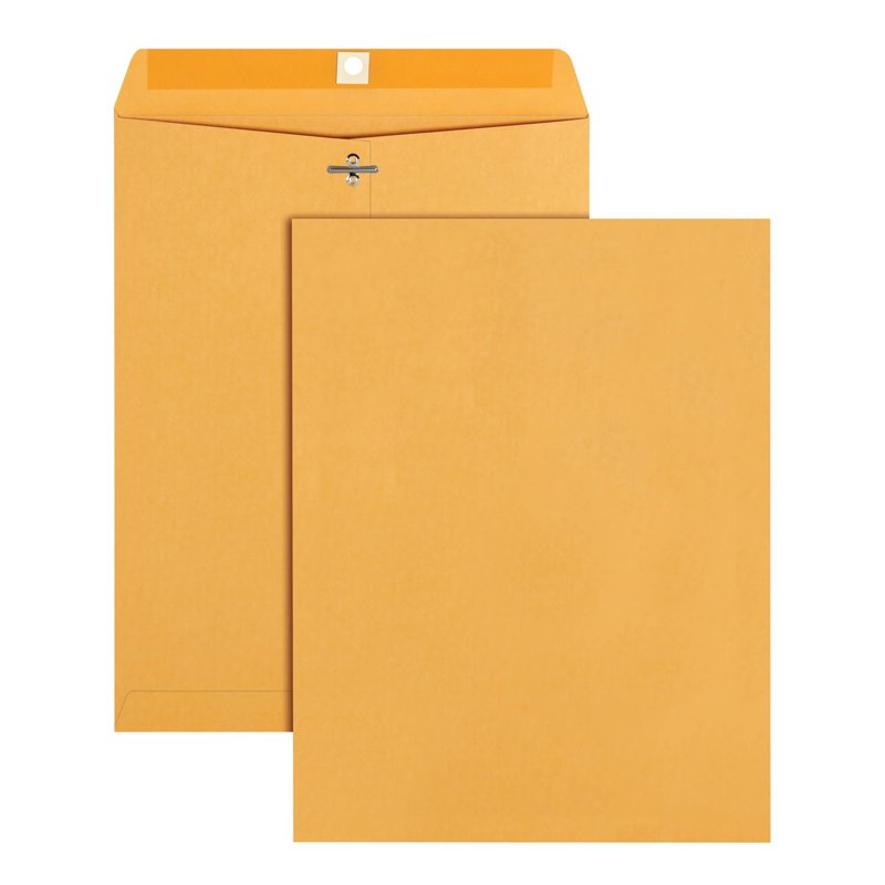 Clasp Envelopes 9.5 x 12.5 Inches Brown Box of 100 Office Depot