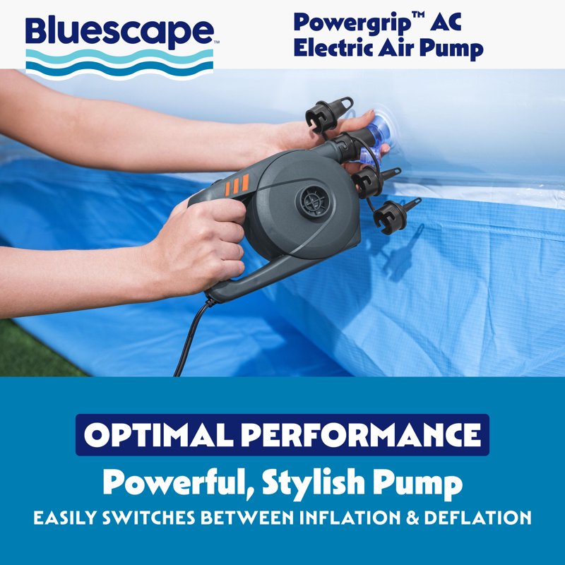Electric Air Pump for Inflatables - Fast Inflator & Deflator with 4 Nozzles
