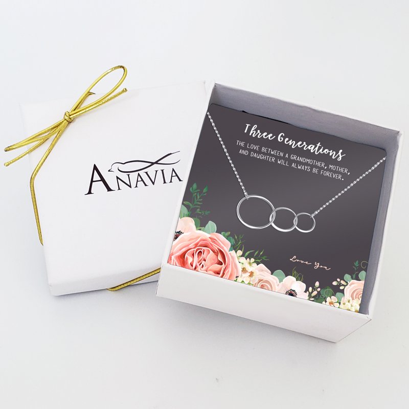 Dainty Interlocking Circles Jewelry Set for Gift-Giving - Silver, Rose Gold, Gold Options