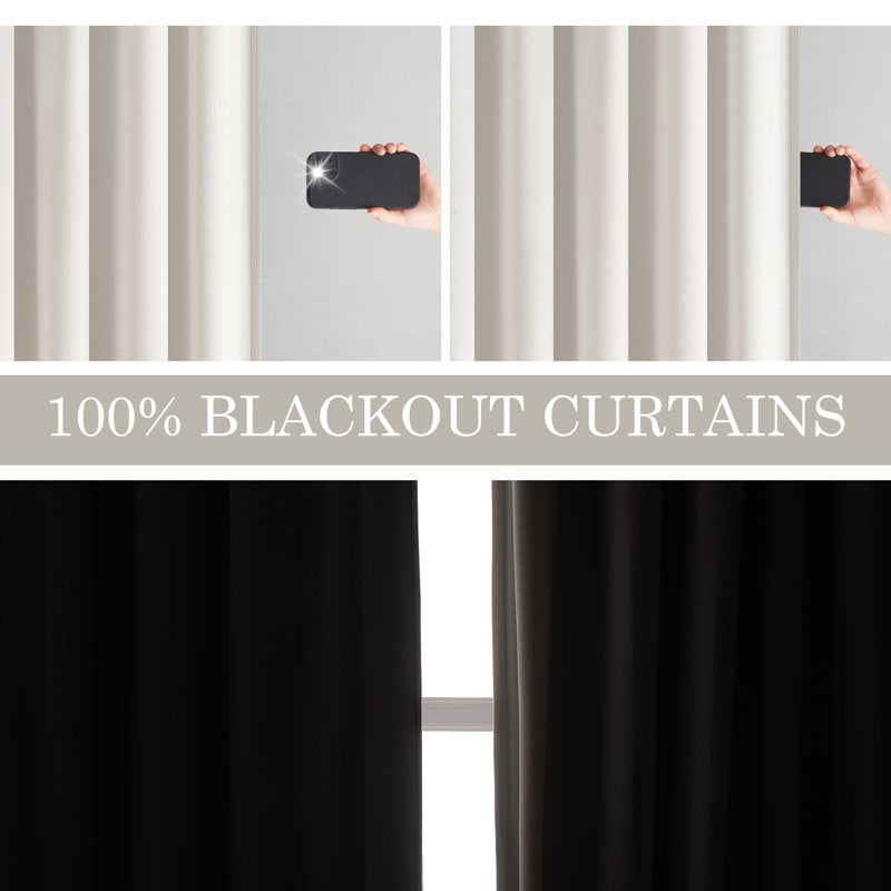 Blackout Velvet Curtains 52x108 Inches - Thermal Insulated Window Drapes