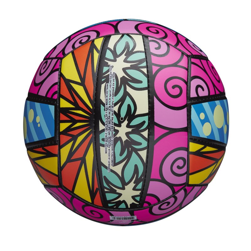 Wilson Graffiti Outdoor Volleyball - Official Size, MultiColor & White/Orange