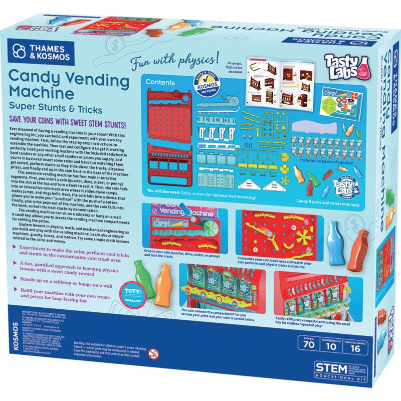 Candy Vending Machine Kit - Build and Play with Mechanical Stunts
