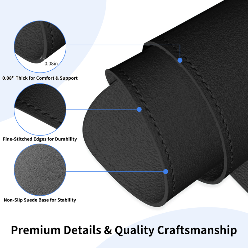 Large Waterproof Leather Desk Pad Protector for Office and Home