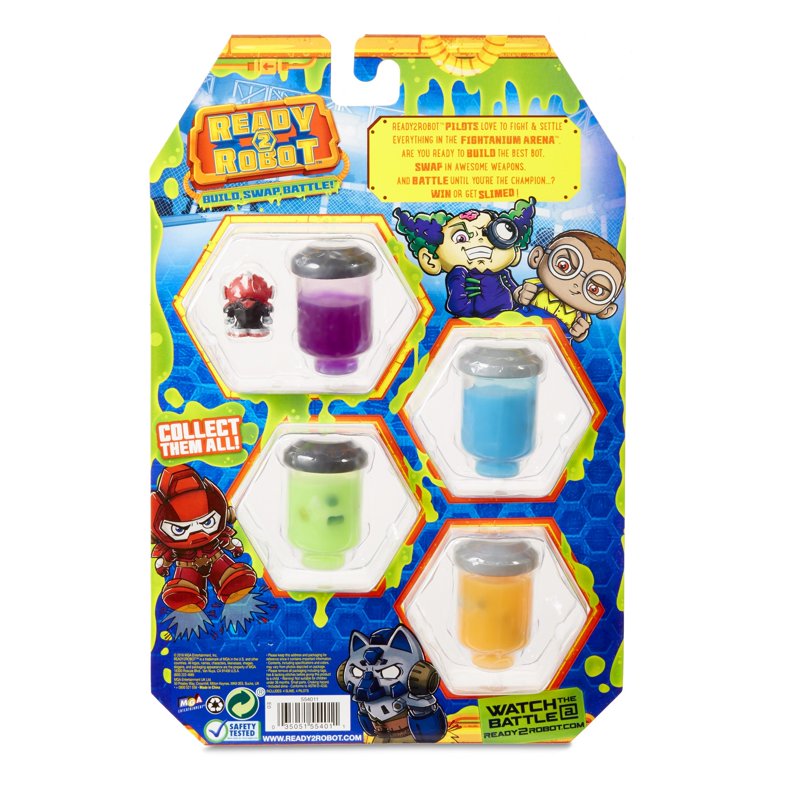 Robot Collectible Toy with Slime Squad Style 2 - Build & Battle
