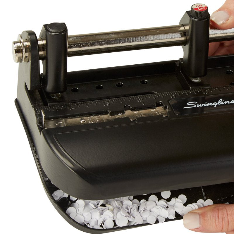 Heavy-Duty Manual Hole Punch - 7 Punch Heads, 32 Sheet Capacity