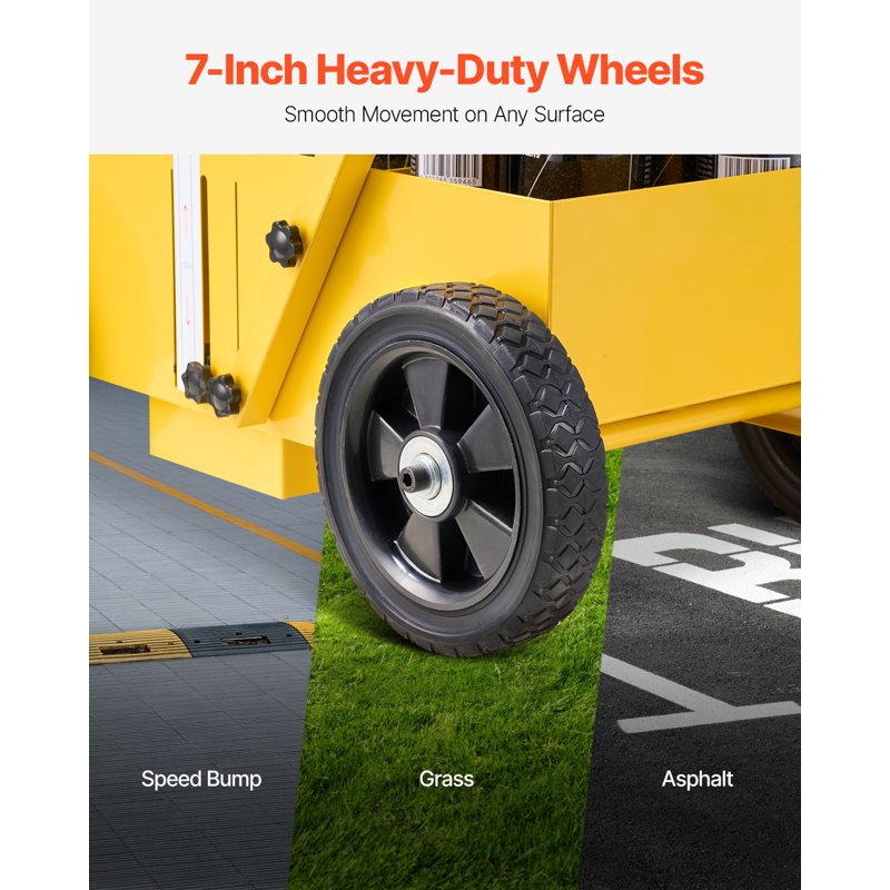 Heavy Duty Road Line Marking Machine with Adjustable Width - 24x13x35.4 Inch