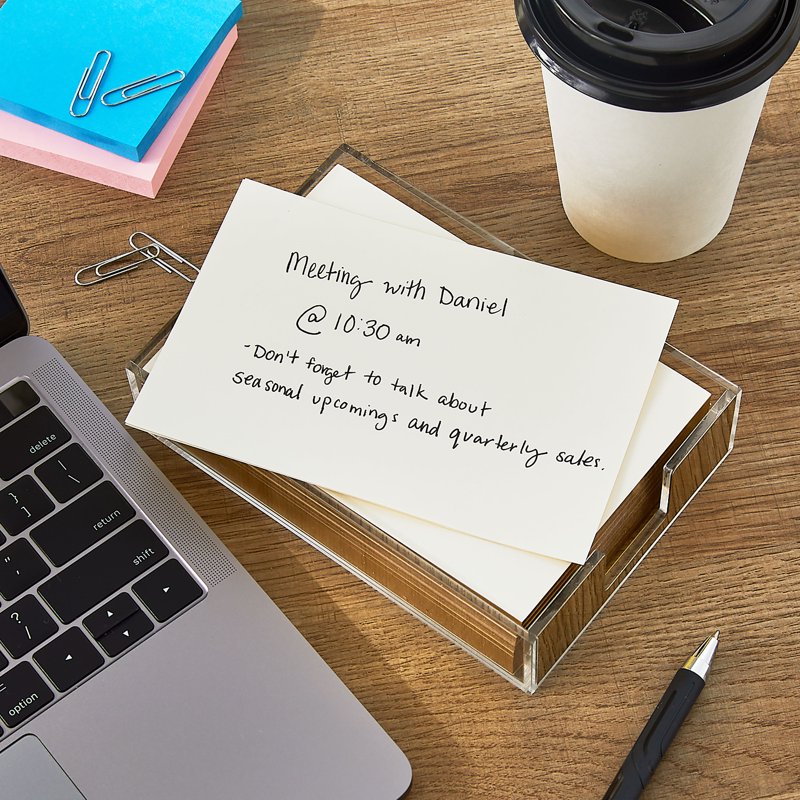 Acrylic Notepad Set with Gold Edges - 6.3 x 4.4 Inches, 300 Sheets