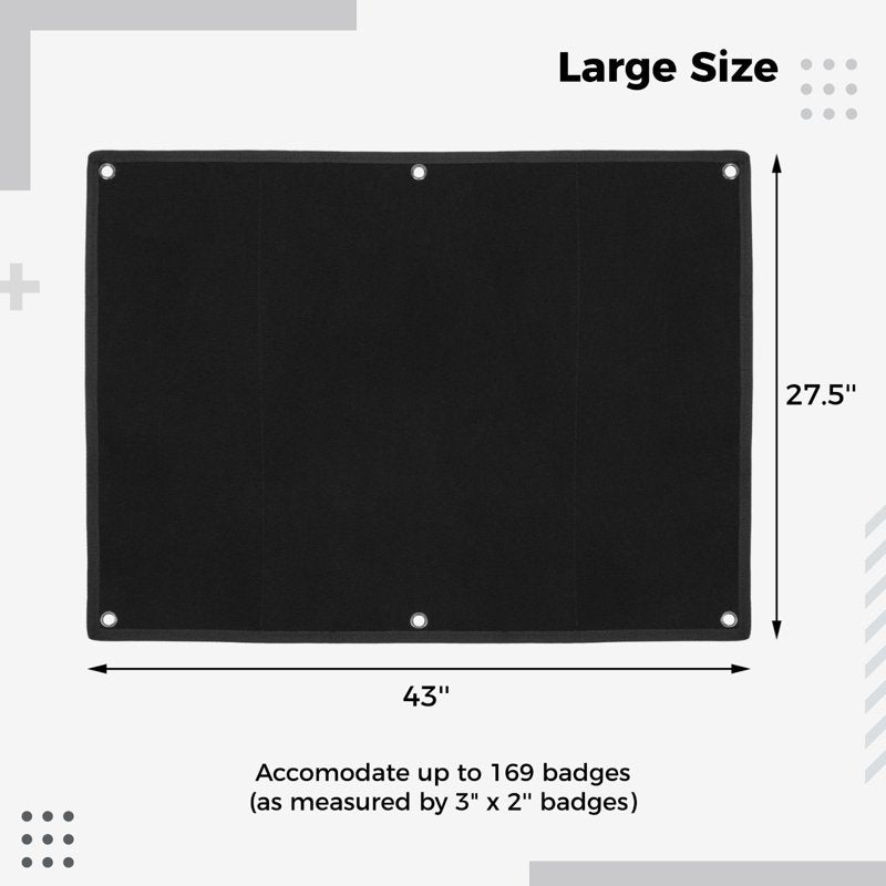 Large Self-Adhesive Patch Board 43x27.5 Inch Organizer for Patches & Emblems