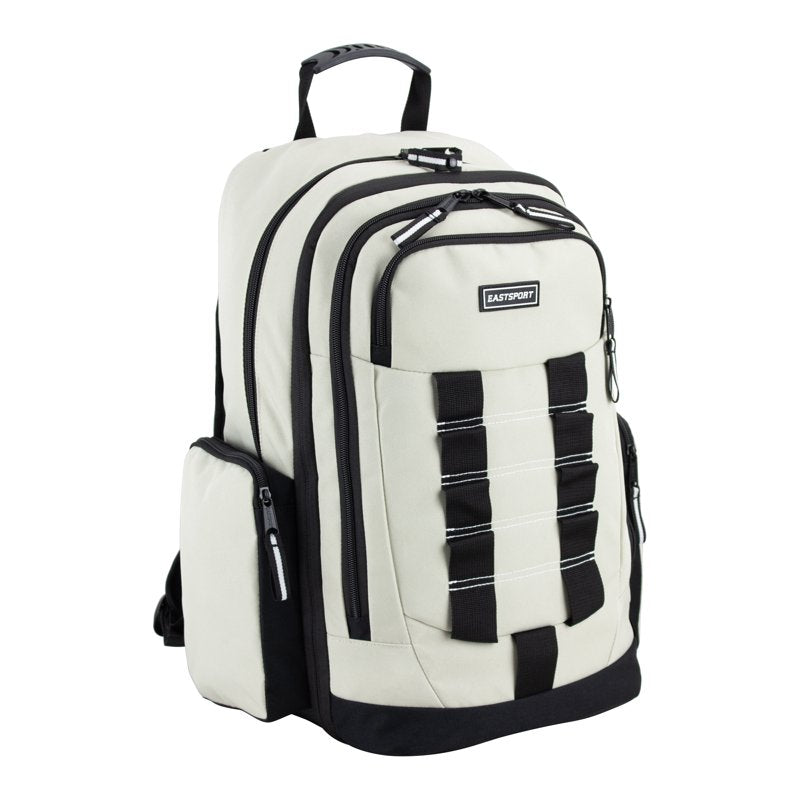 Expandable Recycled Unisex Backpack with Laptop Sleeve and Water-Resistant Bottom