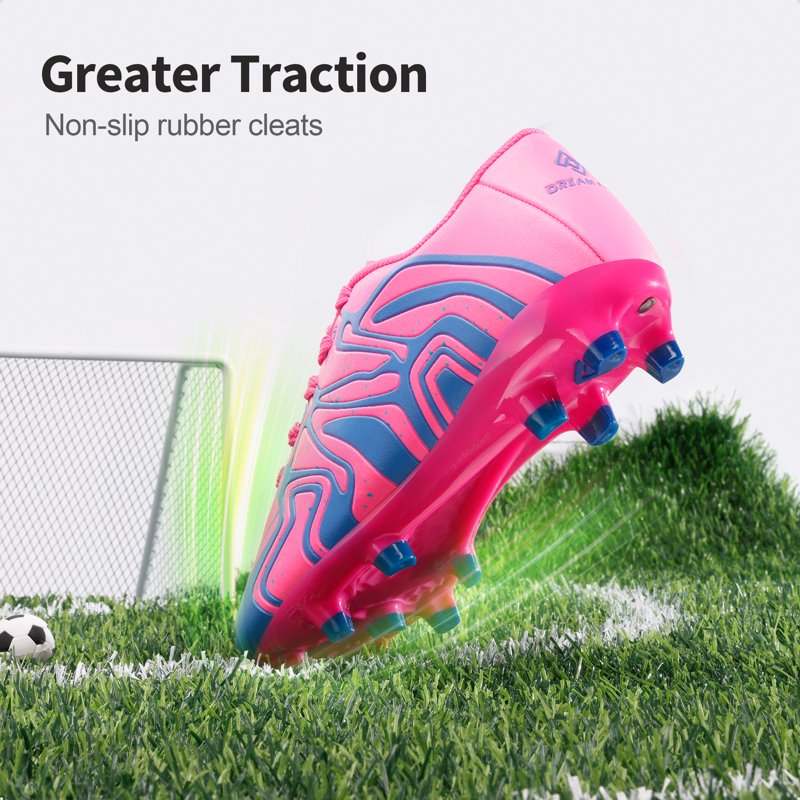 Burudani Kids Soccer Cleats Shoes - 12 Little Kid, Fuchsia/Pink/Royal/Blue
