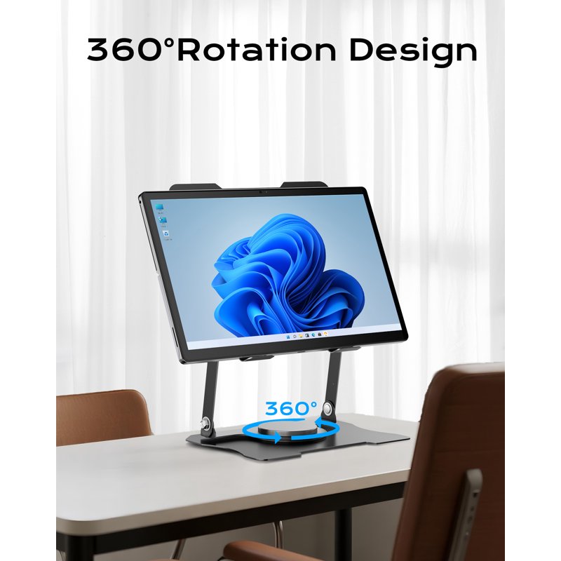 Aluminum Laptop Stand for Desks, Adjustable Foldable Ergonomic Stand