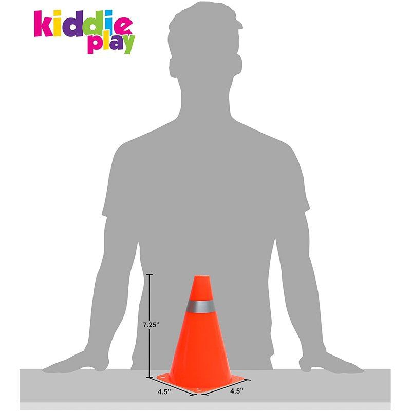 7.5 Inch Soccer Cones for Drills, Agility Training - 12 Pack
