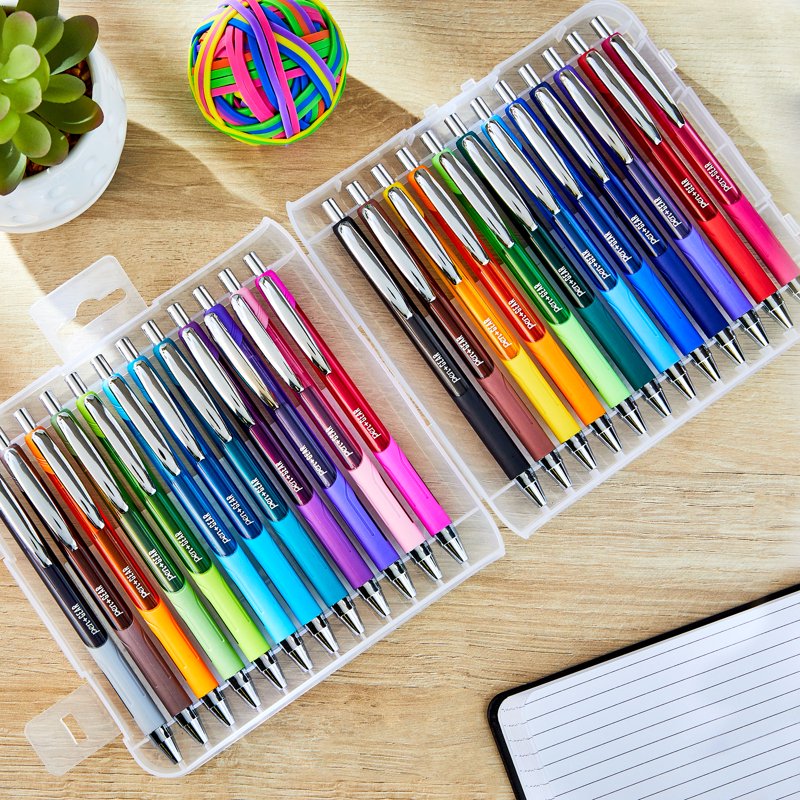 Assorted Color Gel Pens - Medium Point Retractable Pen Set, 24 Count