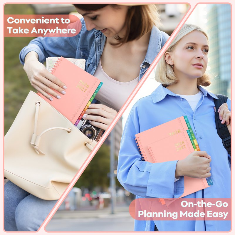 Academic Planner 2026-2027 Weekly Monthly Organizer with Pocket & Elastic Closure