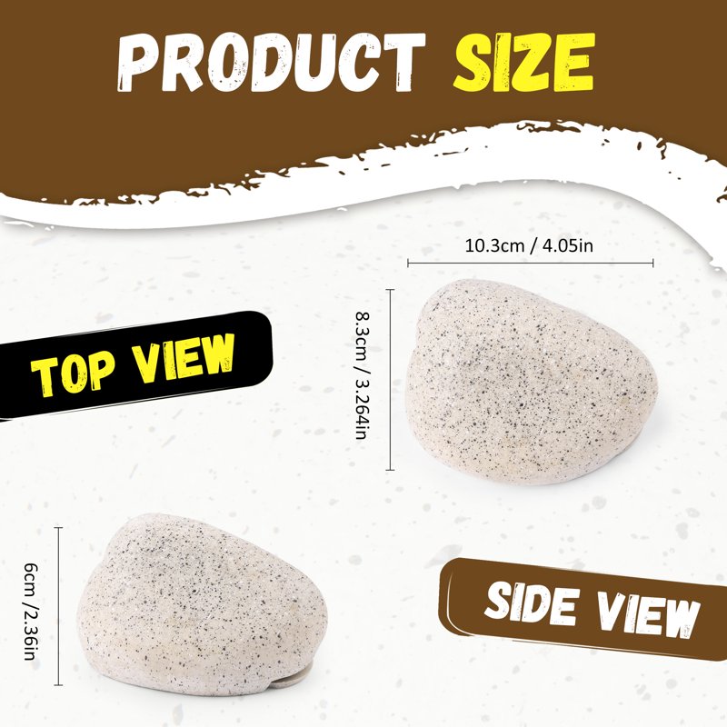 Fake Rock Key Hider Safe for Outdoor Garden Discreet Weatherproof Stone Look