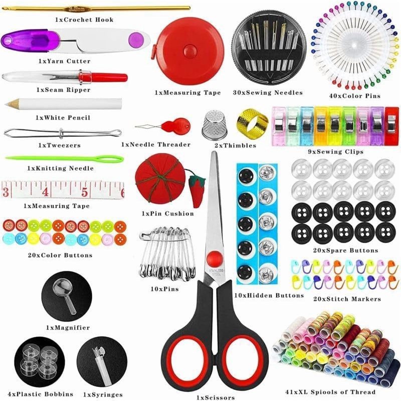 All-in-One Sewing Kit with 229 Pieces for Beginners and Professionals