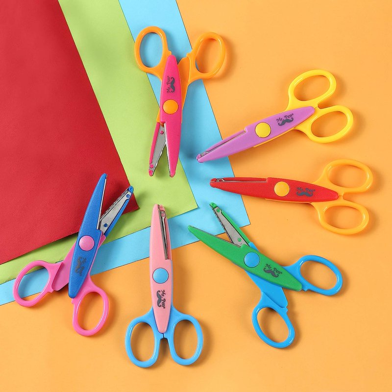 Decorative Craft Scissors 6-Pack Zig Zag Edging Art & Scrapbook Tools