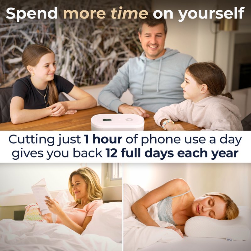 Timed Lock Box for Phones Snacks and Gaming Controllers with 3 Lock Modes