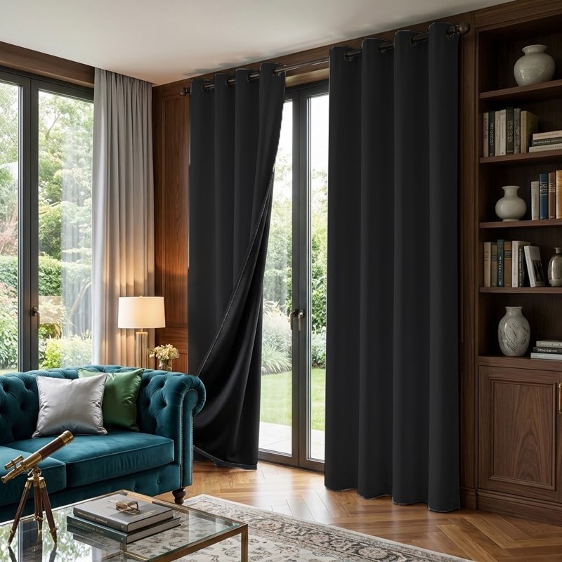 Blackout Window Curtains 2 Panels Thermal Insulated Room Darkening Drapes