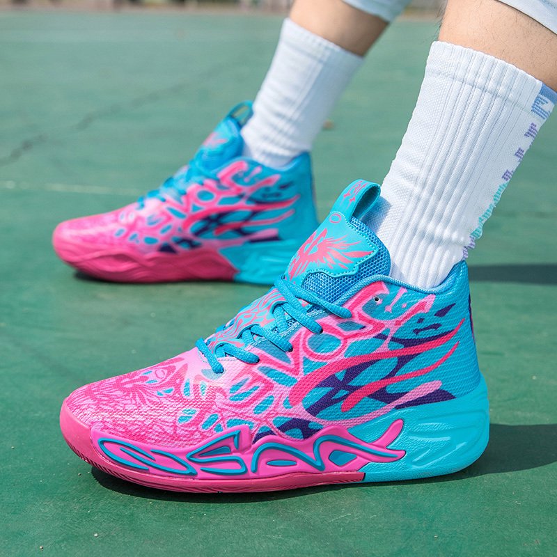 Women's Colorful Basketball & Volleyball High Top Sneakers - Breathable Lightweight Indoor Outdoor Athletic Shoes