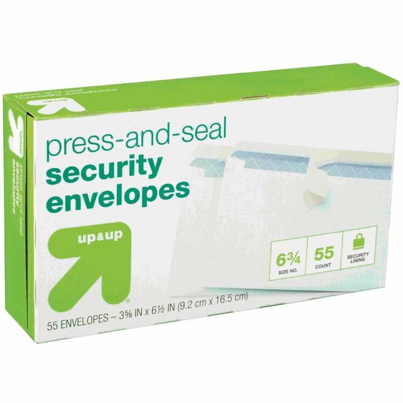 Self-Adhesive Security Envelopes 3 5/8 x 6 1/2 Inch White Pack of 55